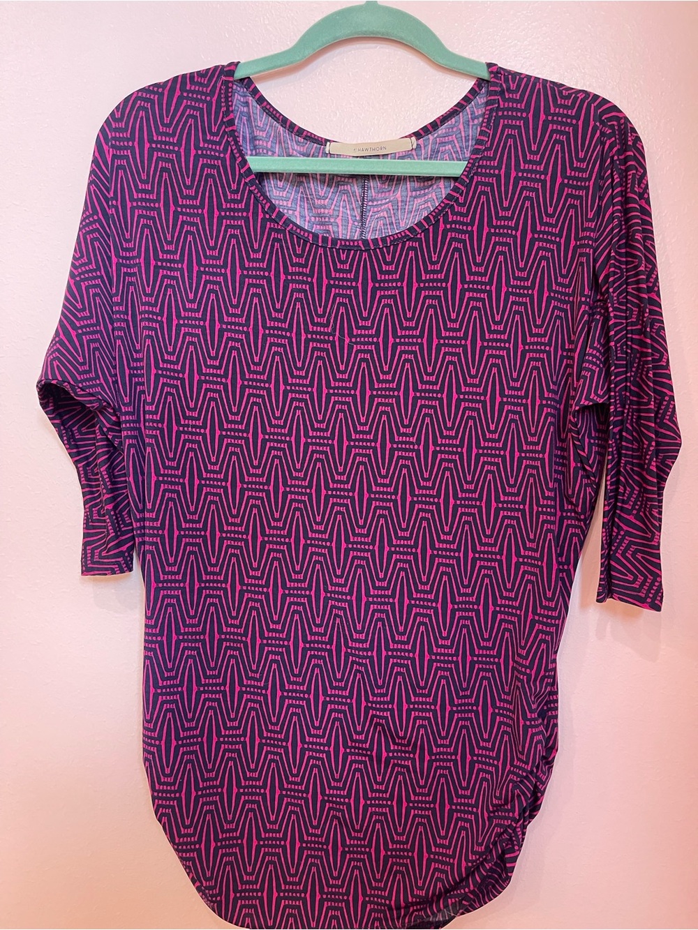 41 Hawthorn Purple Patterned Crewneck Long Sleeve Top